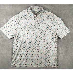 Burlebo‎ Golf Performance Fly Leaf Polo Shirt Mens 2XL Stretch Active Outdoor